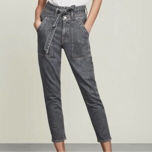 Veronica Beard Logan Slim Straight Belted High Rise Jeans EUC 24 0-2 $398
